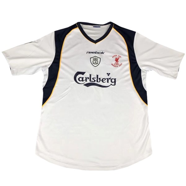 European Super Cup Camiseta Liverpool Primera equipación Retro 2005 Blanco